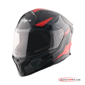 VEGA Sonic DX Trigger Black Red Full Face Helmet | Stylish ISI Certified Bike Helmet